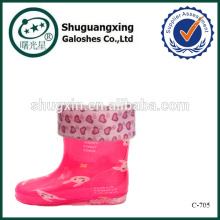 flor chica sexy impermeable bota de lluvia para montar a caballo botas de lluvia transparentes invierno / C-705